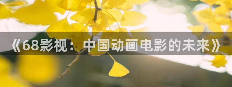 红桃影院免费：《68影视：中国动画电影的未来》